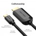 Кабель мультимедійний Type-C to HDMI Cable 1.5M Black VENTION (CGUBG)