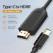 Кабель мультимедійний Type-C to HDMI Cable 1.5M Black VENTION (CGUBG)