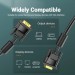 Кабель мультимедійний VGA(3+6) Male to Male Cable with ferrite cores 20M Black VENTION (DAEBQ)