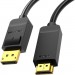 Кабель мультимедійний 4K DisplayPort to HDMI Cable 1.5M Black VENTION (HAGBG)