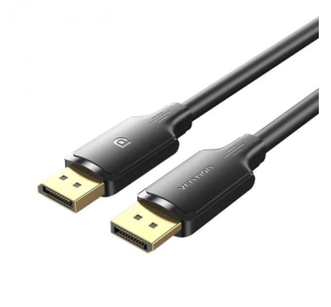 Кабель мультимедійний DisplayPort Male to Male 4K HD Cable 1M Black VENTION (HAKBF)