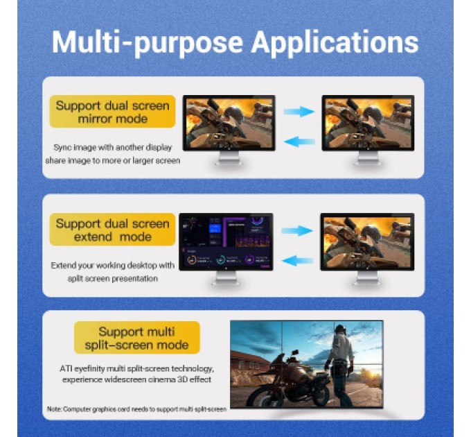 Кабель мультимедійний Cotton Braided DP Male to Male Cable 1.5M Black VENTION (HCCBG)