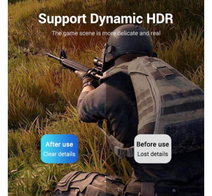 Кабель мультимедійний Cotton Braided DP Male to Male Cable 1.5M Black VENTION (HCCBG)