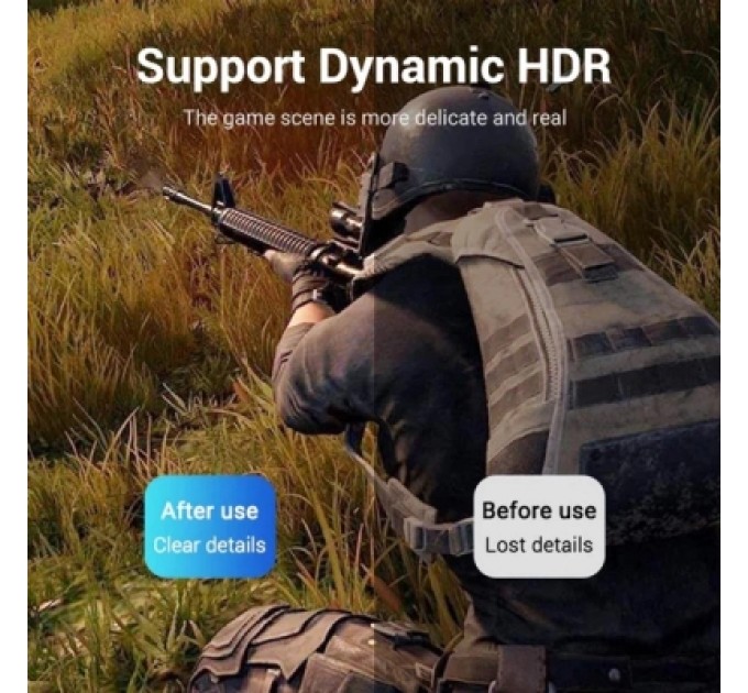 Кабель мультимедійний Cotton Braided DP Male to Male Cable 3M Black VENTION (HCCBI)