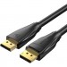 Кабель мультимедійний DP 1.4 Male to Male HD Cable 8K 1.5M Black VENTION (HCDBG)