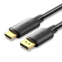 Кабель мультимедійний DisplayPort Male to HDMI-A Male 4K HD Cable 1.8M Black VENTION (HFOBAC)