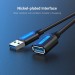 Дата кабель USB 3.0 A Male to A Female Extension Cable 0.5M black PVC Type VENTION (CBHBD)