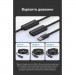 Дата кабель USB 2.0 Type-A Male to Type-A Female Active Extension Cable 20M Black VENTION (CBKBQ)