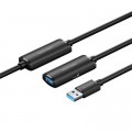 Дата кабель USB 3.0 Type-A Male to Type-A Female Active Extension Cable 5M Black VENTION (CBMBJ)