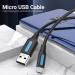 Дата кабель USB 2.0 A Male to Micro-B Male 3A Cable 1M Black VENTION (COLBF)