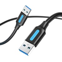 Дата кабель USB 3.0 A Male to A Male Cable 3M Black PVC Type VENTION (CONBI)