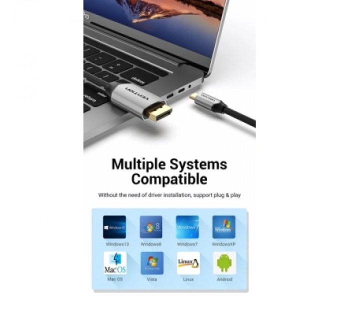 Дата кабель USB 3.0 A Male to C Male Cable 1.5M Black PVC Type VENTION (COZBG)