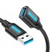 Дата кабель USB 2.0 A Male to C Male 3A Cable 2M Black VENTION (CTHBH)