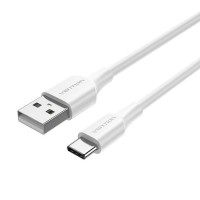 Дата кабель USB 2.0 A Male to C Male 3A Cable 1M White VENTION (CTHWF)