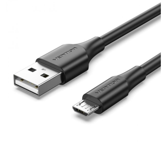 Дата кабель USB 2.0 A Male to Micro-B Male 2A Cable 1M Black VENTION (CTIBF)