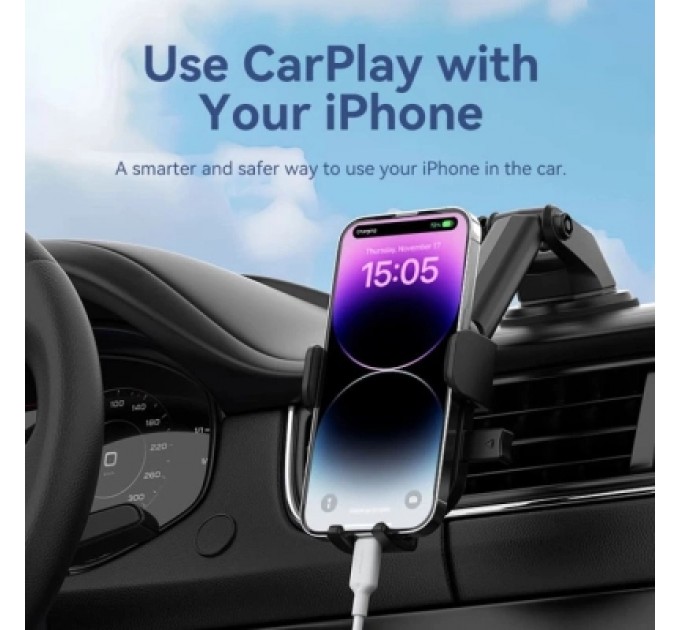 Дата кабель USB 2.0 Type-A Male to Lightning Male 2.4A Cable 1M Black PVC Type VENTION (LAMBF)