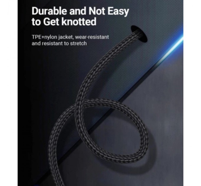 Дата кабель USB 2.0 C Male to C Male 5A Cable Gray 2M Aluminum Alloy Type VENTION (TAEHH)