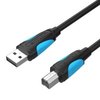 Дата кабель USB2.0 A Male to B Male Print Cable 1M Black VENTION (VAS-A16-B100)
