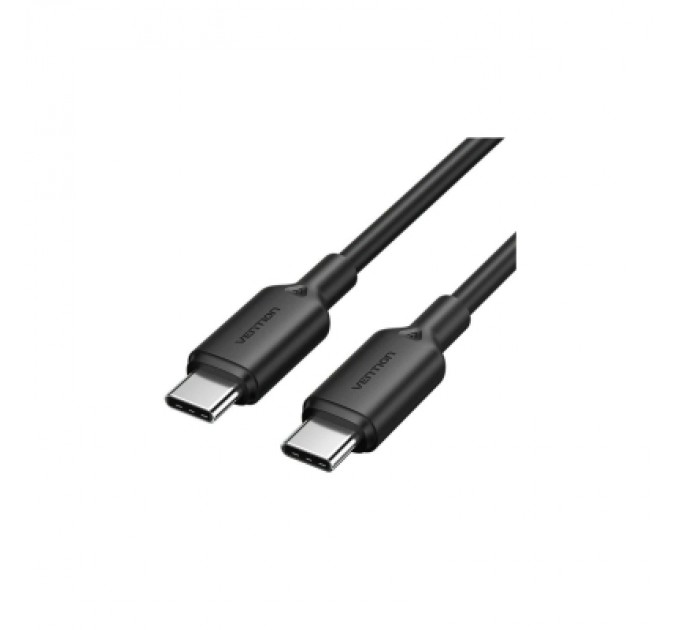 Дата кабель USB 2.0 Type-C Male to Type-C Male 5A Cable 2M Black Aluminum Alloy Type VENTION (TRIBH)
