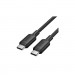 Дата кабель USB 2.0 Type-C Male to Type-C Male 5A Cable 2M Black Aluminum Alloy Type VENTION (TRIBH)