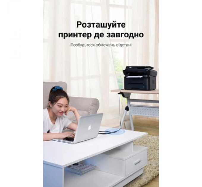 Дата кабель USB 2.0 A Male to A Female Extension Cable 0.5M black PVC Type VENTION (CBIBD)