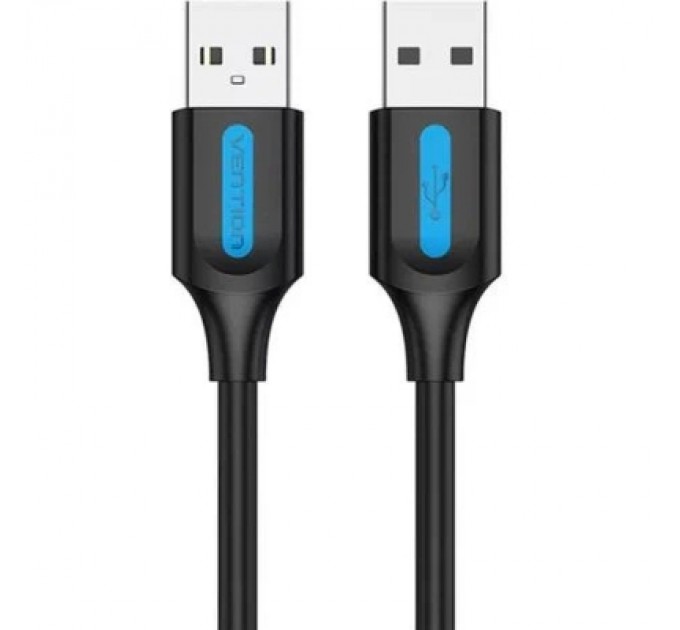 Дата кабель USB 2.0 A Male to A Male Cable 1M Black PVC Type VENTION (COJBF)