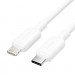 Дата кабель USB 2.0 Type-C Male to Lightning Male 3A Cable 1M White PVC Type VENTION (LAKWF)