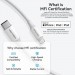 Дата кабель USB 2.0 Type-C Male to Lightning Male 3A Cable 1M White PVC Type VENTION (LAKWF)