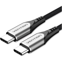 Дата кабель USB 2.0 C Male to C Male Cable 2M Gray Aluminum Alloy Type VENTION (TADHH)