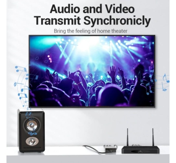 Конвертор RCA to HDMI Converter Black Metal Type VENTION (AEFB0)