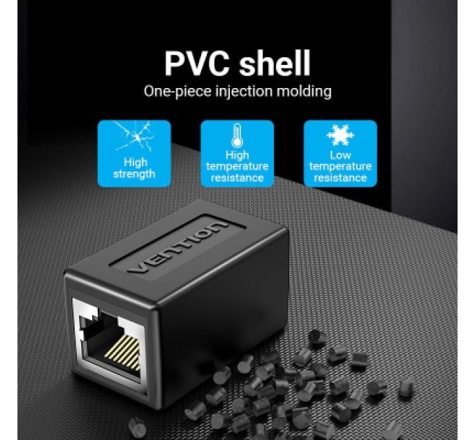 Зрощувач Cat.6 FTP Keystone Jack Coupler Black VENTION (IPVB0)