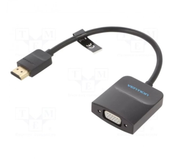 Перехідник HDMI to VGA Converter 0.15M Black VENTION (42154)