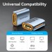 Перехідник HDMI-A Female to Female 8K Adapter Gray Aluminum Alloy Type VENTION (AIUH0)