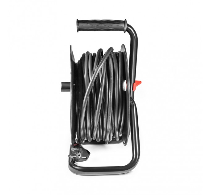Подовжувач на котушці Stark CRP 1525-P (242000001) 4 розетки, 25 м, чорний
