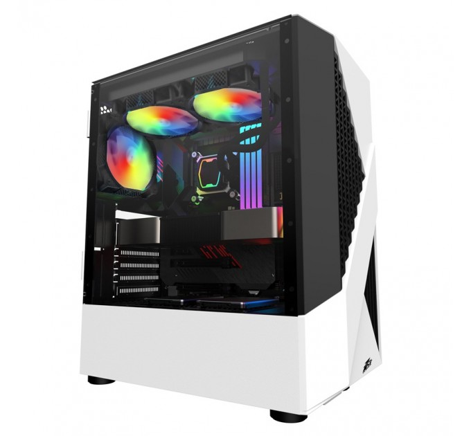 Корпус 1stPlayer F3-A-WH-4F1-PS-600FK-EU White 600W