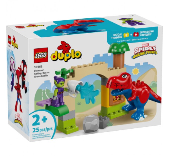 Конструктор LEGO DUPLO Marvel Динозавр Spidey-Rex проти Зеленого Гобліна (10463)