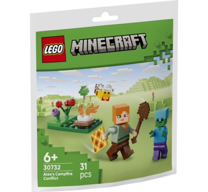 Конструктор LEGO recruitment Minecraft Конфлікт біля багаття Алекса (30732-)