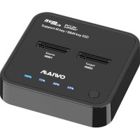 Док-станція для накопичувачів Maiwo 2*NVMe M.2 SSD Key M/B+M USB 3.1 Gen2 Type-C (K3016P)