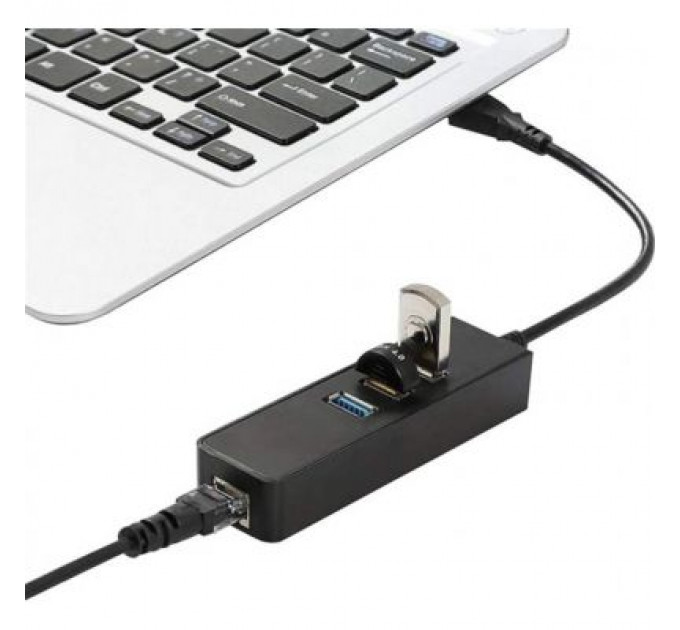 Концентратор Dynamode USB 3.0 Type-A - RJ45 Gigabit Lan, 3*USB 3.0 (USB3.0-Type-A-RJ45-HUB3)
