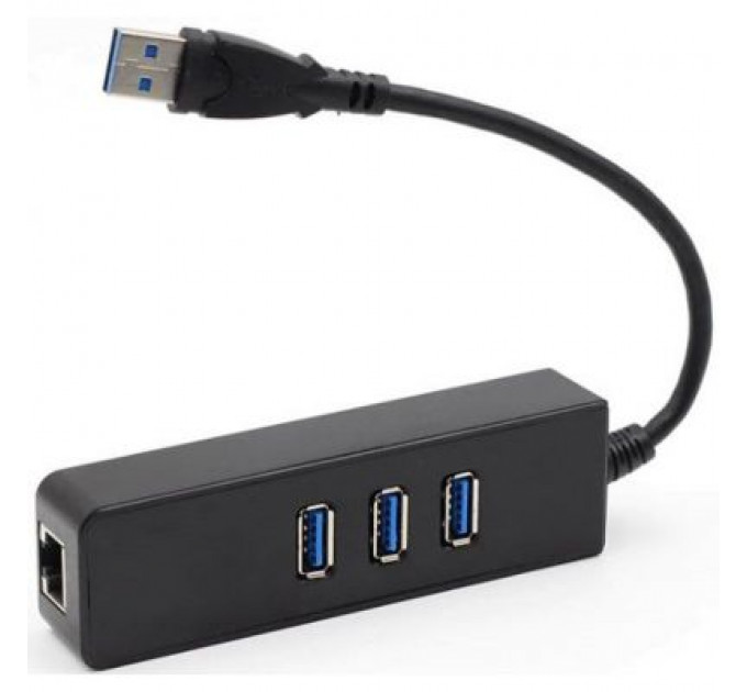 Концентратор Dynamode USB 3.0 Type-A - RJ45 Gigabit Lan, 3*USB 3.0 (USB3.0-Type-A-RJ45-HUB3)