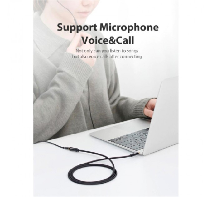 Кабель мультимедійний 3.5mm M to 3.5mm F 1.0m black Vention (BHBBF)