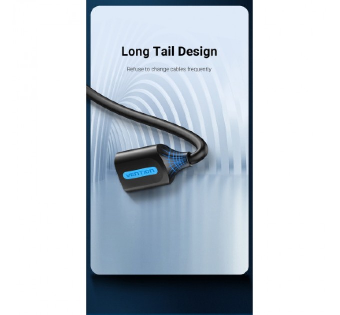 Дата кабель USB 3.0 AM/AF 1.5m black Vention (CBHBG)