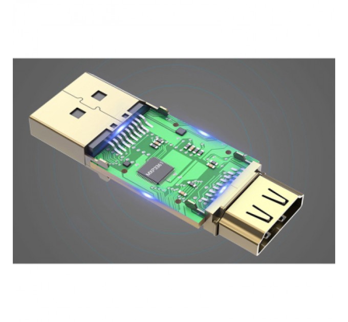 Перехідник DP Male to HDMI Female black Vention (HBKB0)