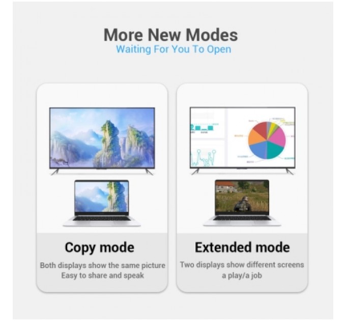 Перехідник DP Male to HDMI Female black Vention (HBKB0)
