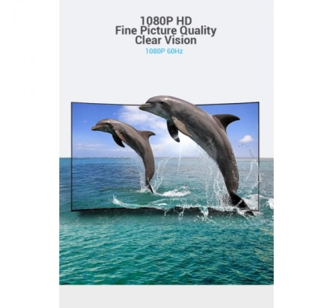 Перехідник DP Male to HDMI Female black Vention (HBKB0)