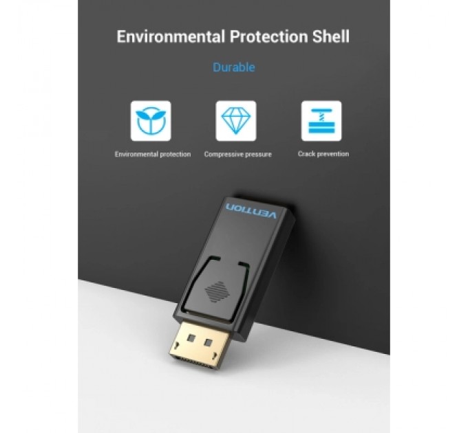 Перехідник DP Male to HDMI Female black Vention (HBKB0)