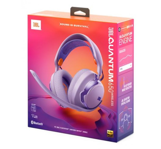 Навушники з БТ та мікрофоном JBL JBLQTUM650PUR