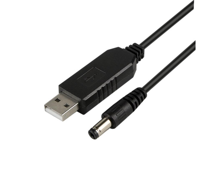 Noname Кабель живлення LDO-888 USB - DC (M/M), 5.5х2.1 мм, 12V, 1 м, Black (8612233355561)