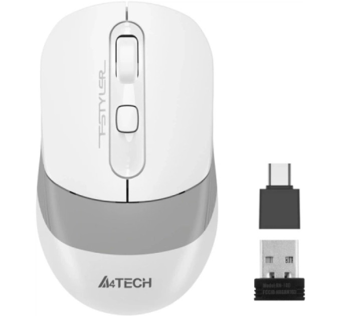 A4Tech Мишка A4Tech FG10CS Air2 Wireless Grayish White (4711421997973)