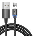Denmen Дата кабель USB 2.0 AM to USB-C magnetic black Denmen (DN-D09T-BK)